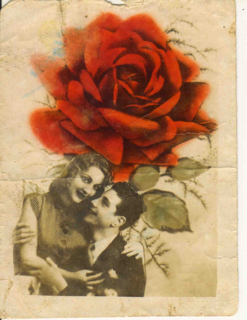 Фотооткрытка "Роза" 1957 г. СССР