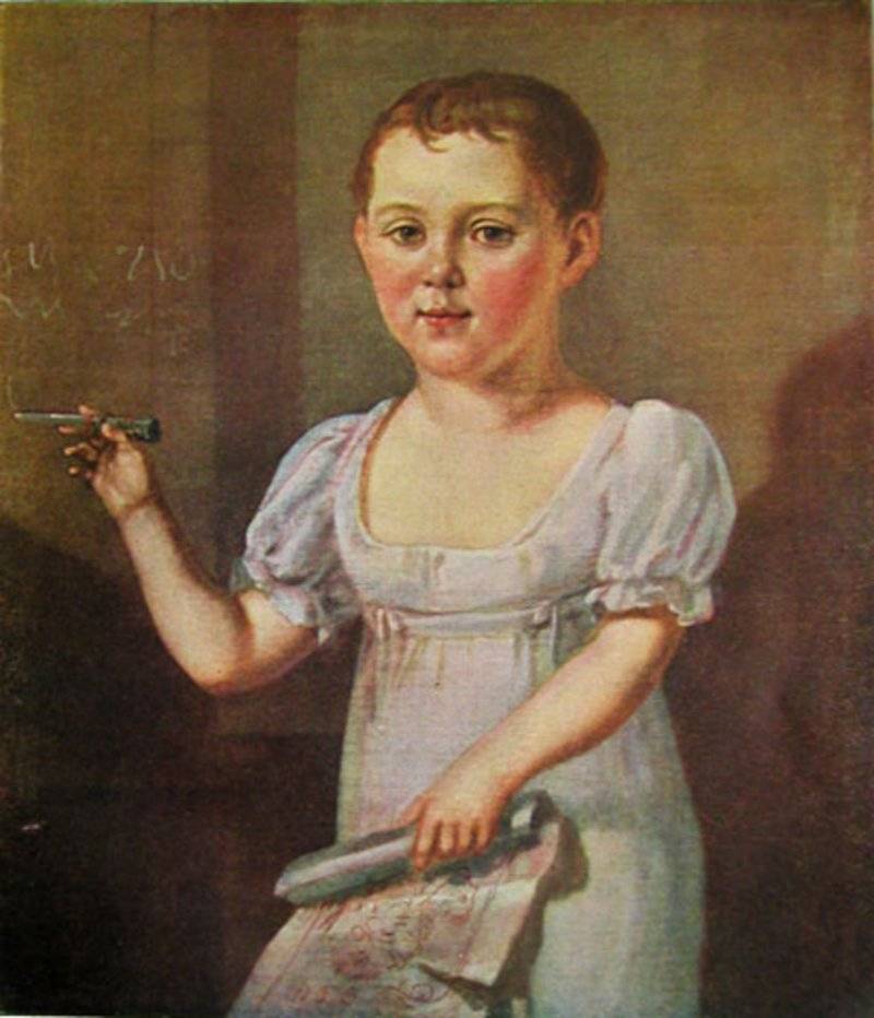 Неизвестный художник. М.Ю. Лермонтов в 3-4 года. 1818 г..jpg